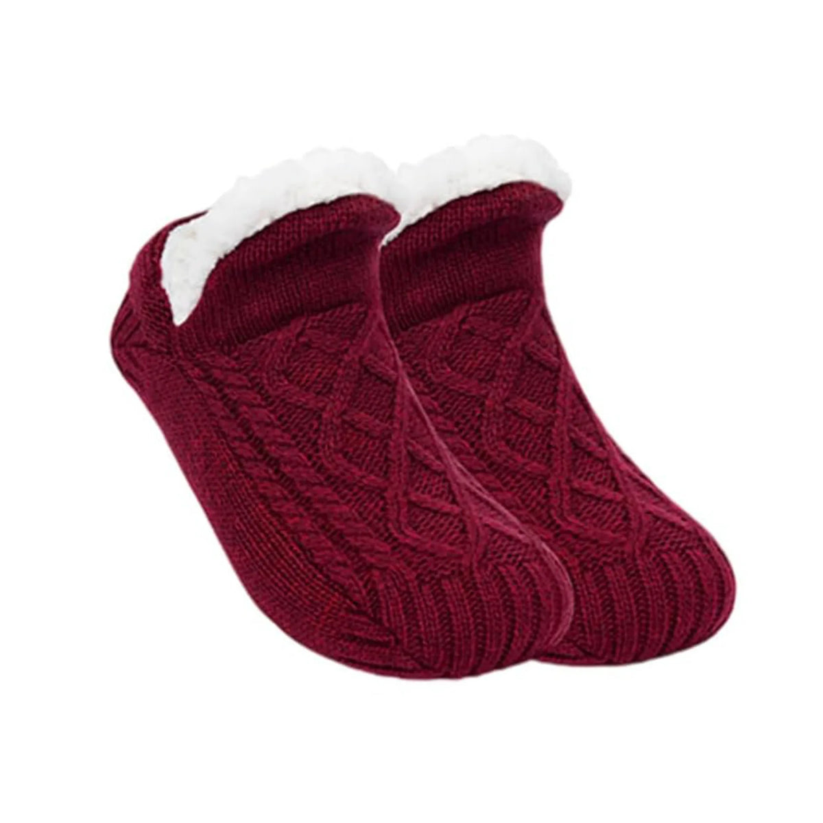 Chaussettes d'intérieur polaires antidérapantes – ultra chaudes