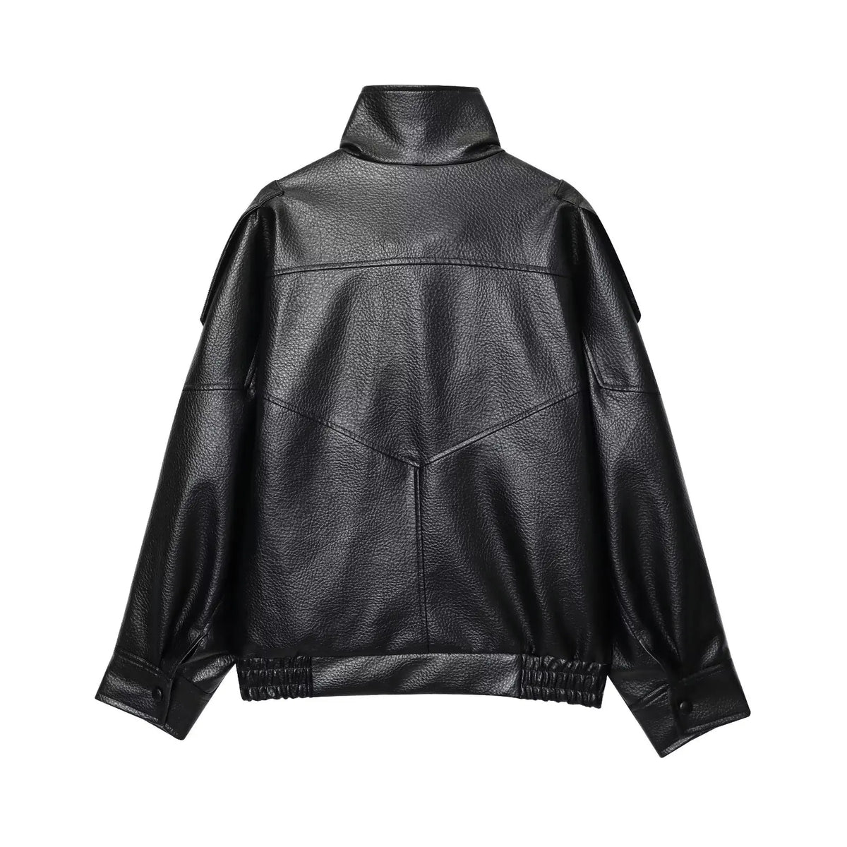 Veste en simili-cuir femme – coupe oversize chic