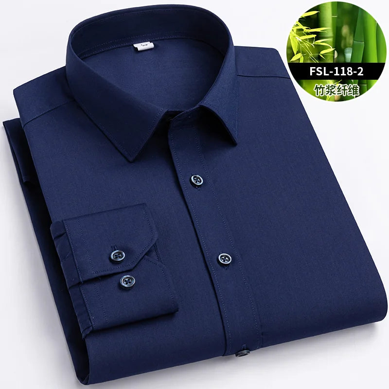 Chemise homme manches longues extensible – sans repassage