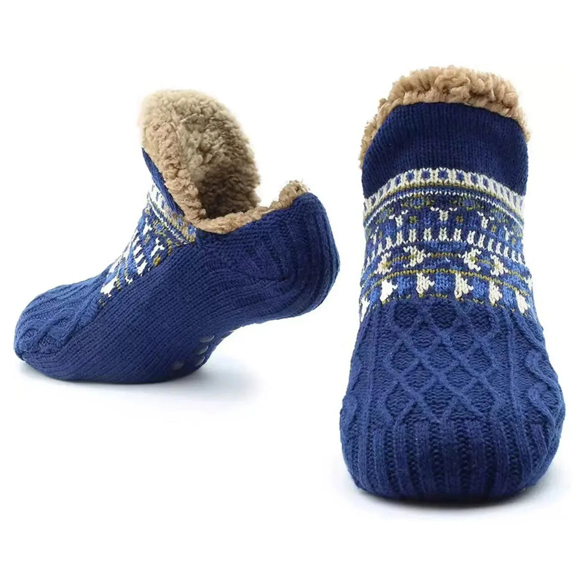 Chaussettes d'intérieur polaires antidérapantes – ultra chaudes