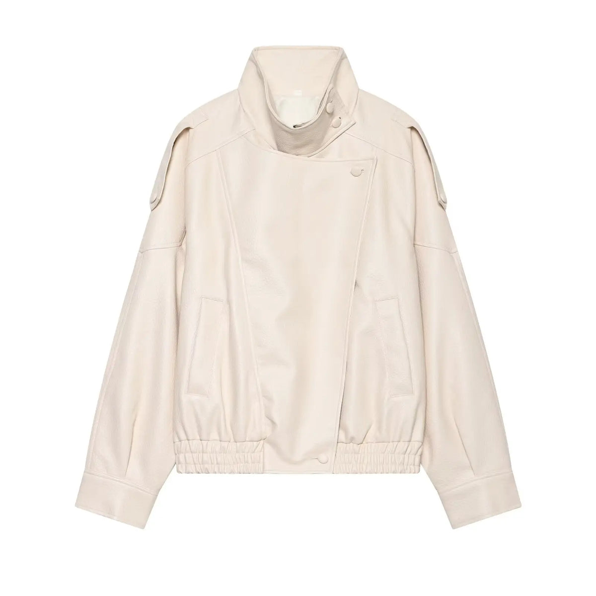 Veste en simili-cuir femme – coupe oversize chic