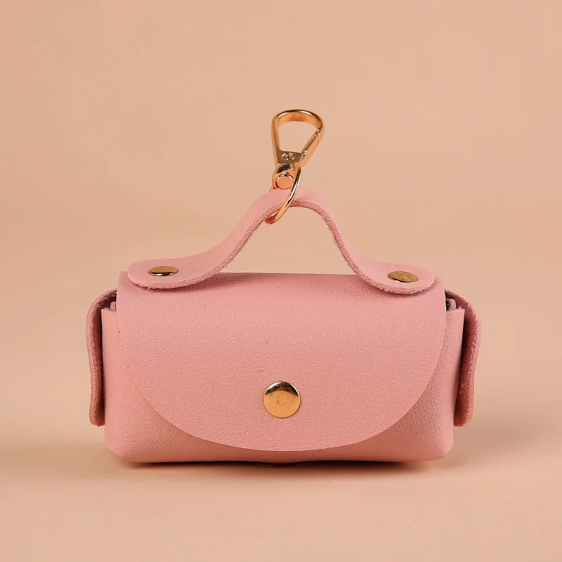 Distributeur de sacs à déjections pour chien – attache en cuir