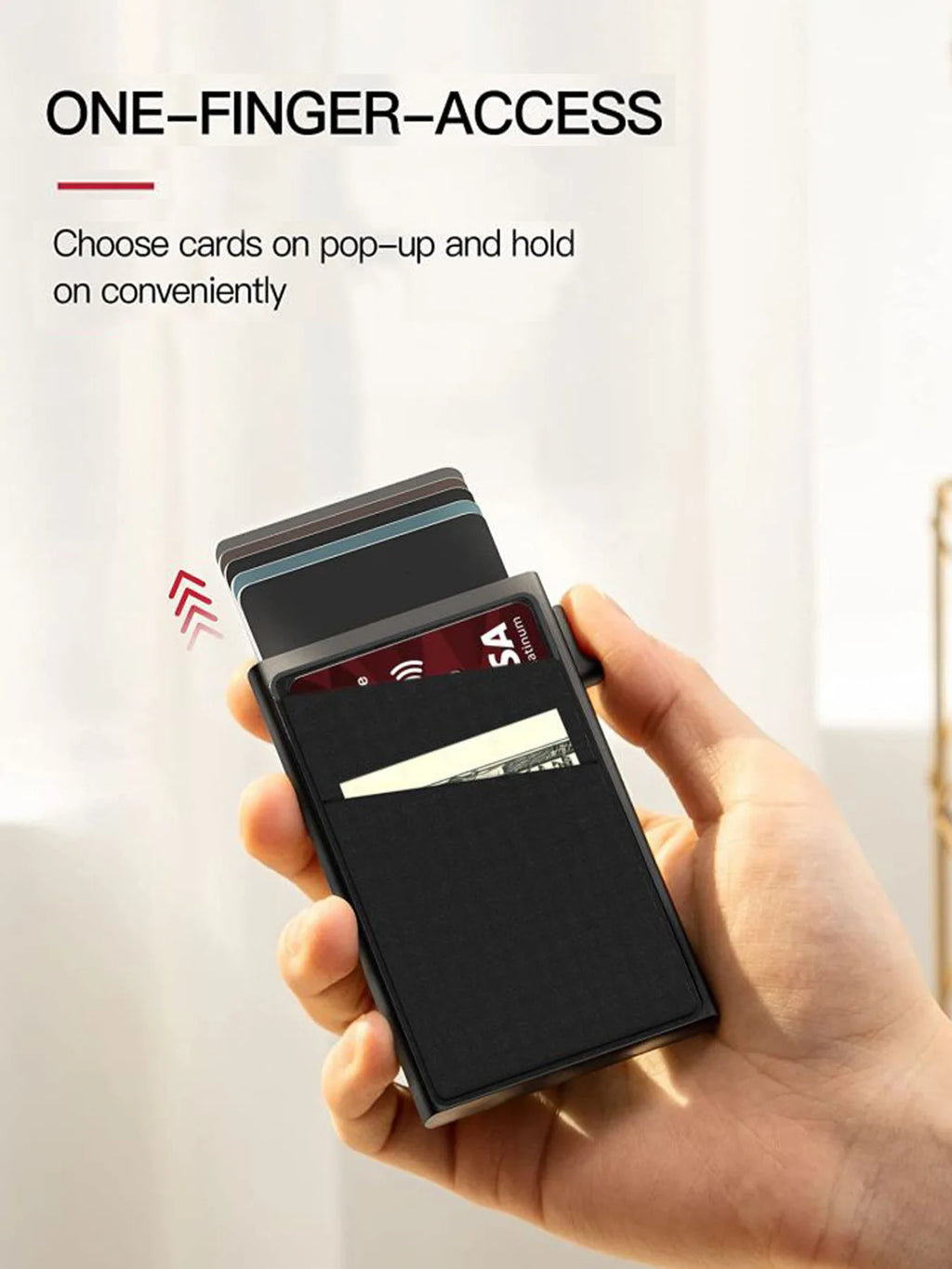 Porte-cartes anti-RFID en aluminium – compact et solide