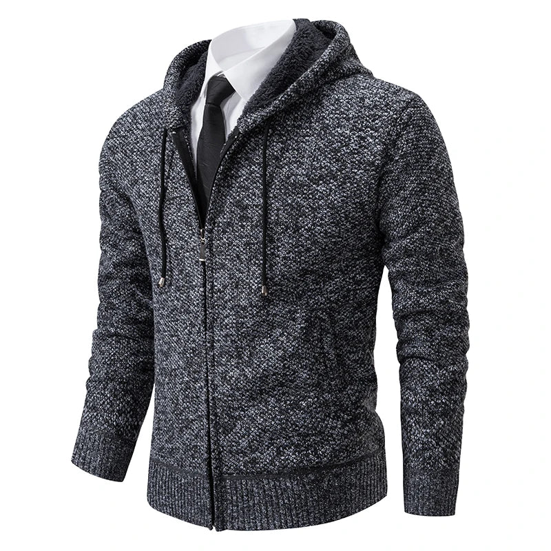 Veste zippée homme col montant – maille polaire chaude