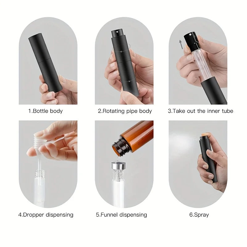 Vaporisateur de parfum de voyage rechargeable 10 ml – en verre