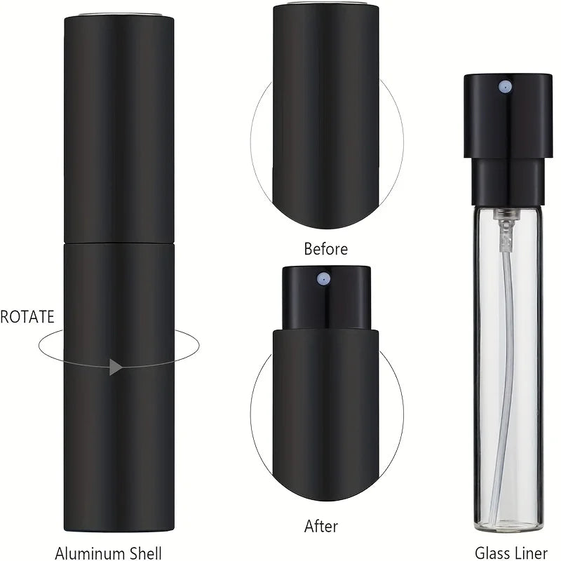 Vaporisateur de parfum de voyage rechargeable 10 ml – en verre