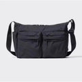 Sac bandoulière femme en nylon – multi-poches, grand format