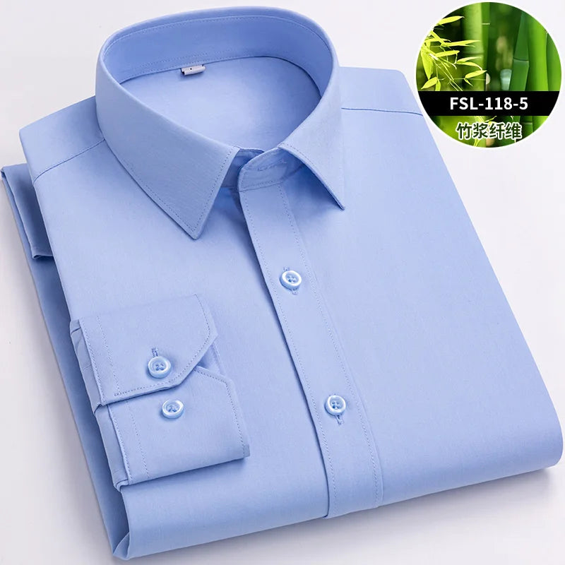 Chemise homme manches longues extensible – sans repassage
