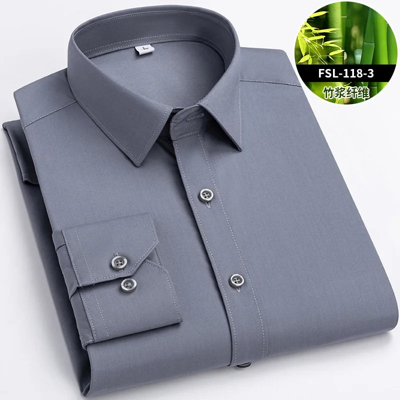 Chemise homme manches longues extensible – sans repassage