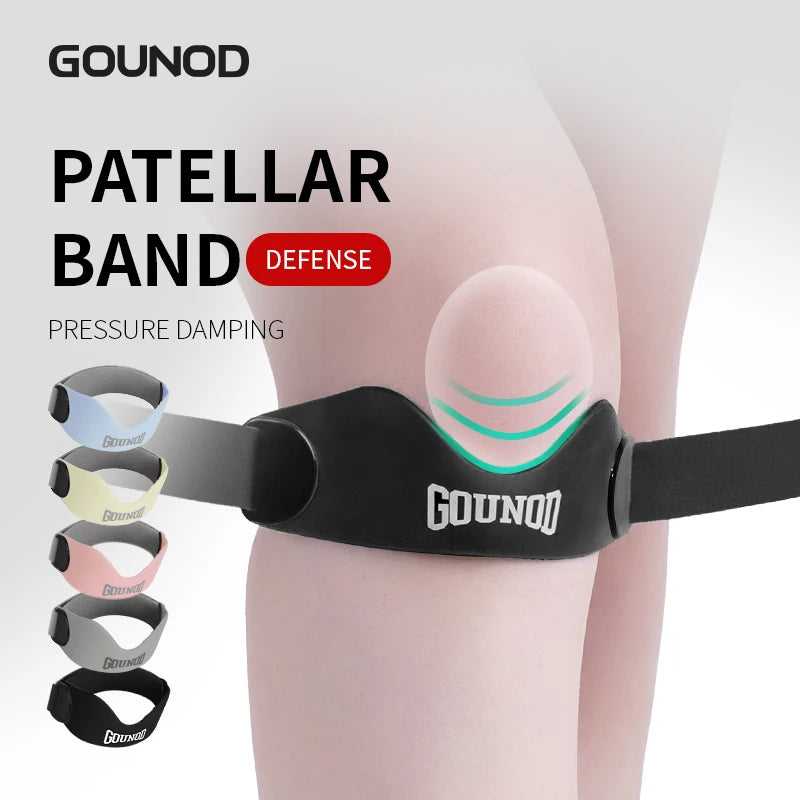 Genouillère de sport en silicone – maintien de la rotule, réglable
