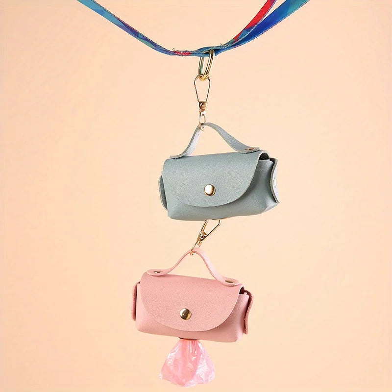 Distributeur de sacs à déjections pour chien – attache en cuir
