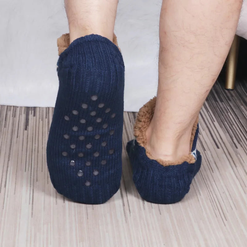 Chaussettes d'intérieur polaires antidérapantes – ultra chaudes
