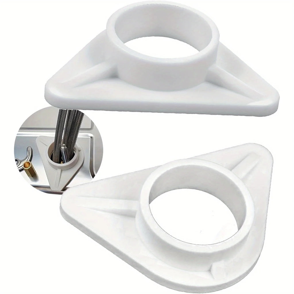 Lot de 2 plaques de renfort pour robinet en inox – trou 34 mm, stabilise le mitigeur