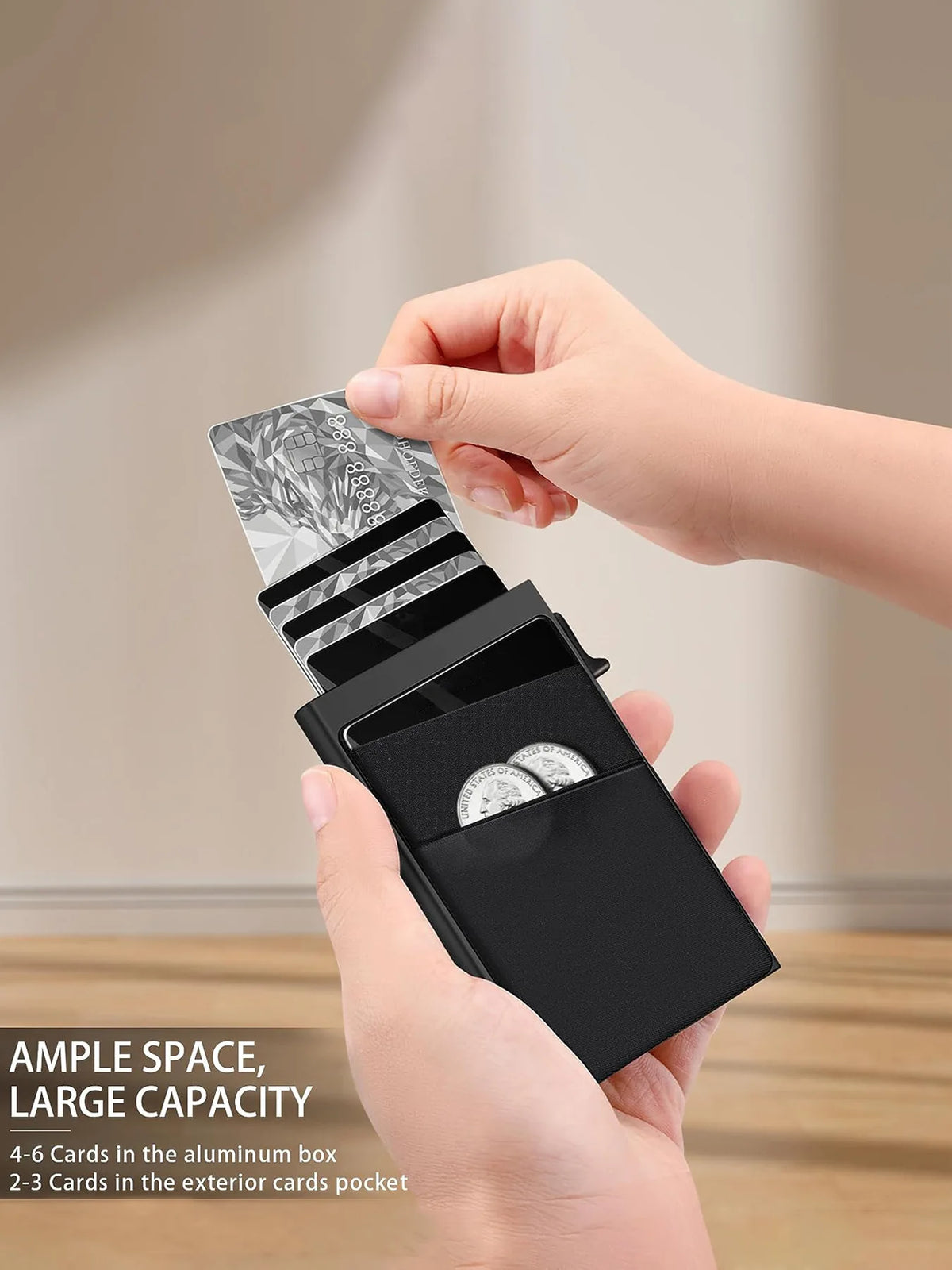 Porte-cartes anti-RFID en aluminium – compact et solide