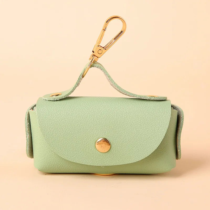 Distributeur de sacs à déjections pour chien – attache en cuir