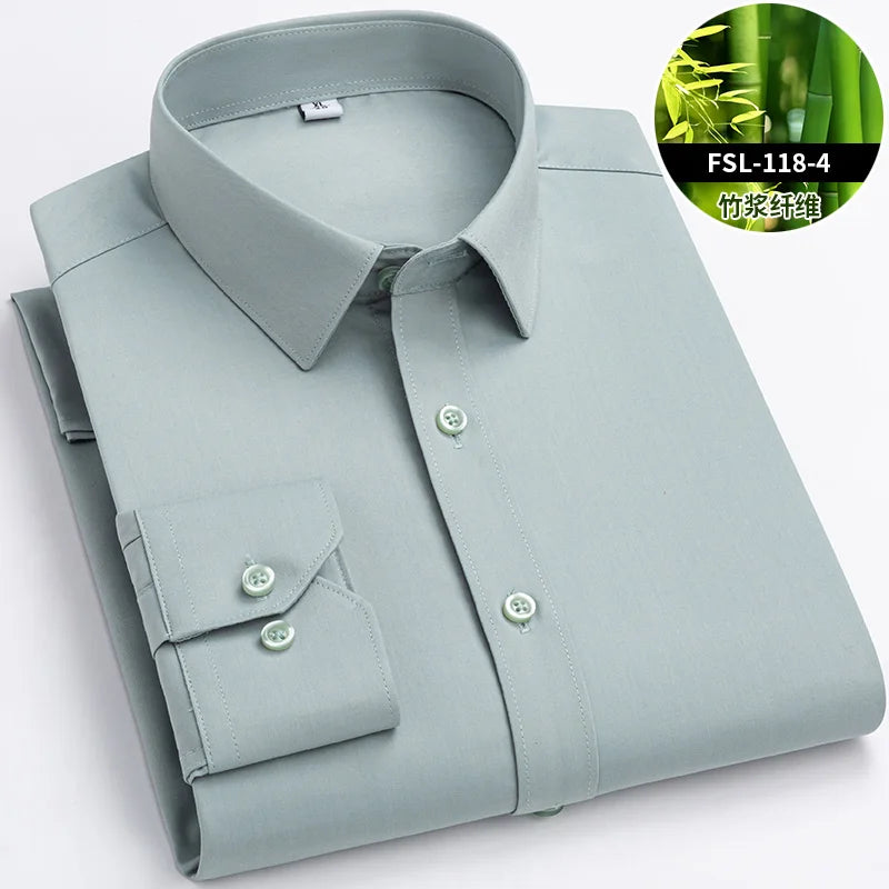 Chemise homme manches longues extensible – sans repassage