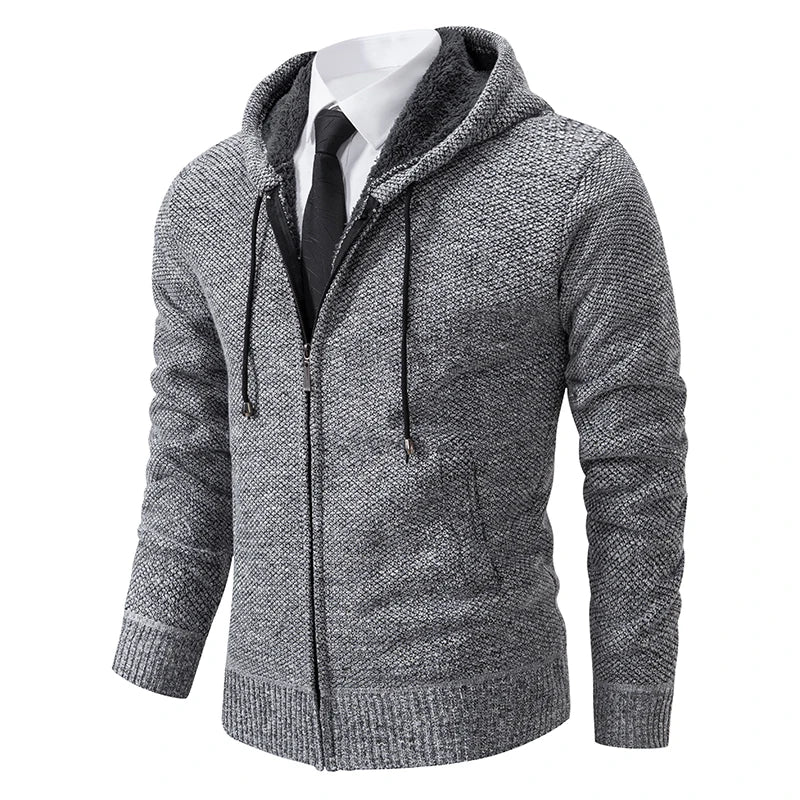Veste zippée homme col montant – maille polaire chaude