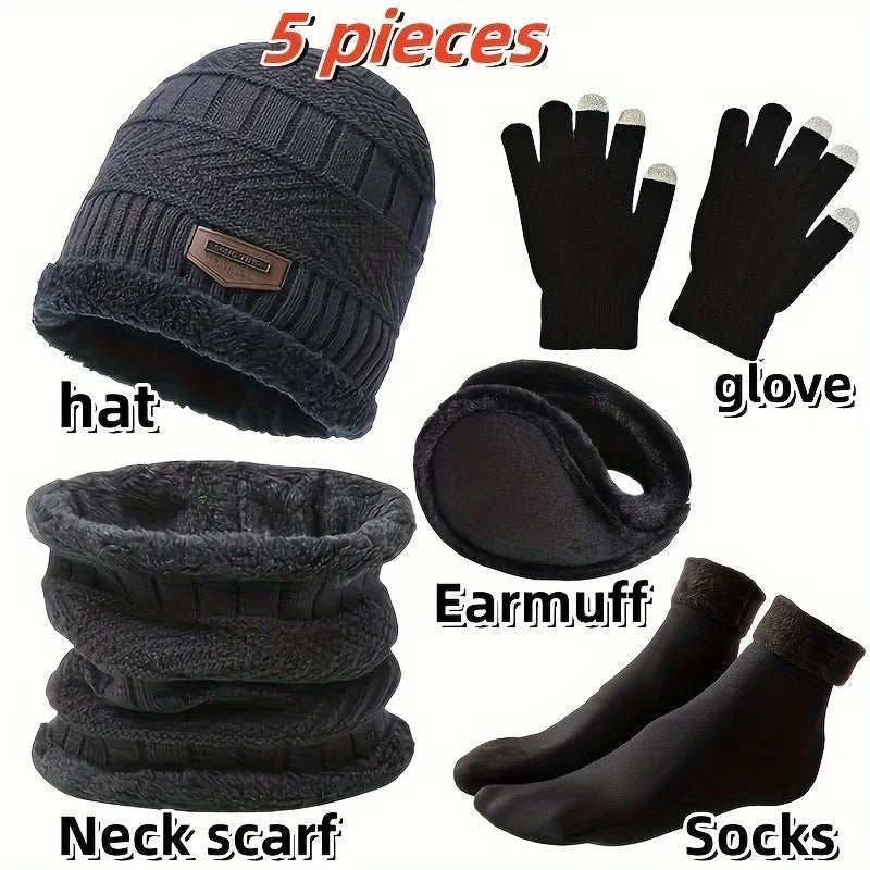 Ensemble bonnet, écharpe et gants doublés – 3, 4 ou 5 pièces