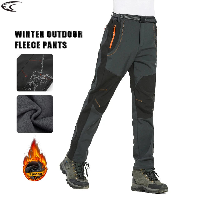 Pantalon homme doublé polaire – chaud, déperlant et coupe-vent