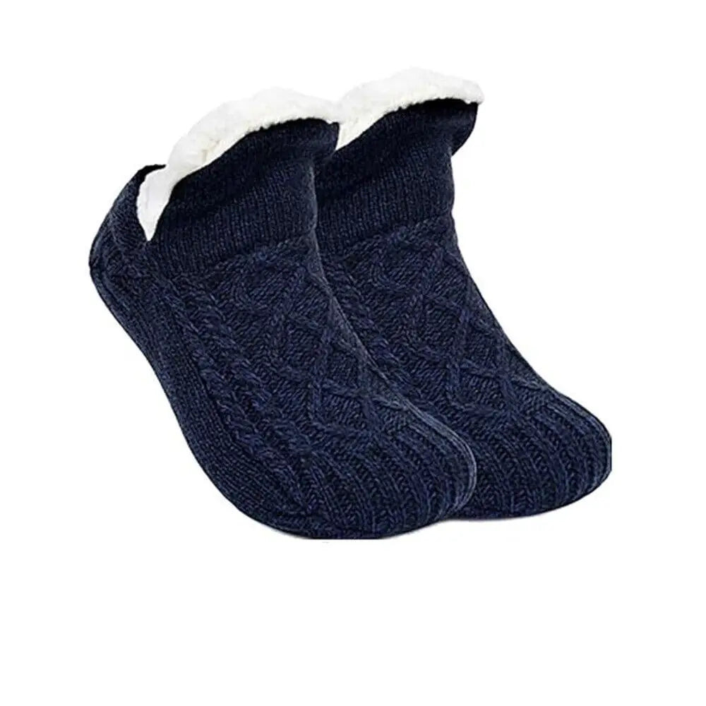 Chaussettes d'intérieur polaires antidérapantes – ultra chaudes