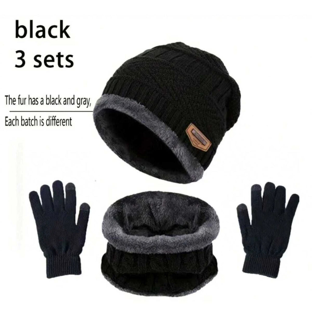 Ensemble bonnet, écharpe et gants doublés – 3, 4 ou 5 pièces