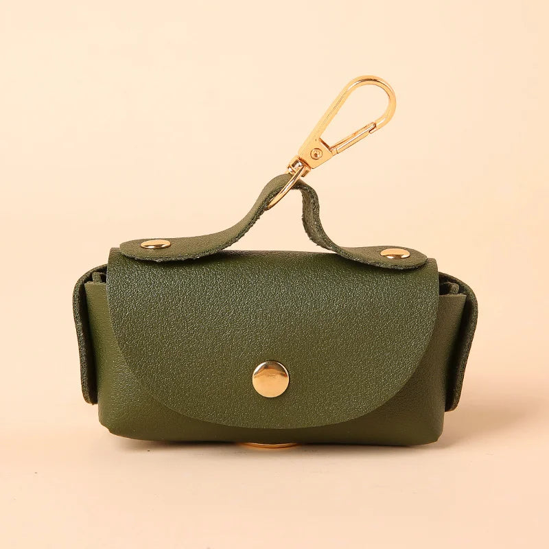 Distributeur de sacs à déjections pour chien – attache en cuir