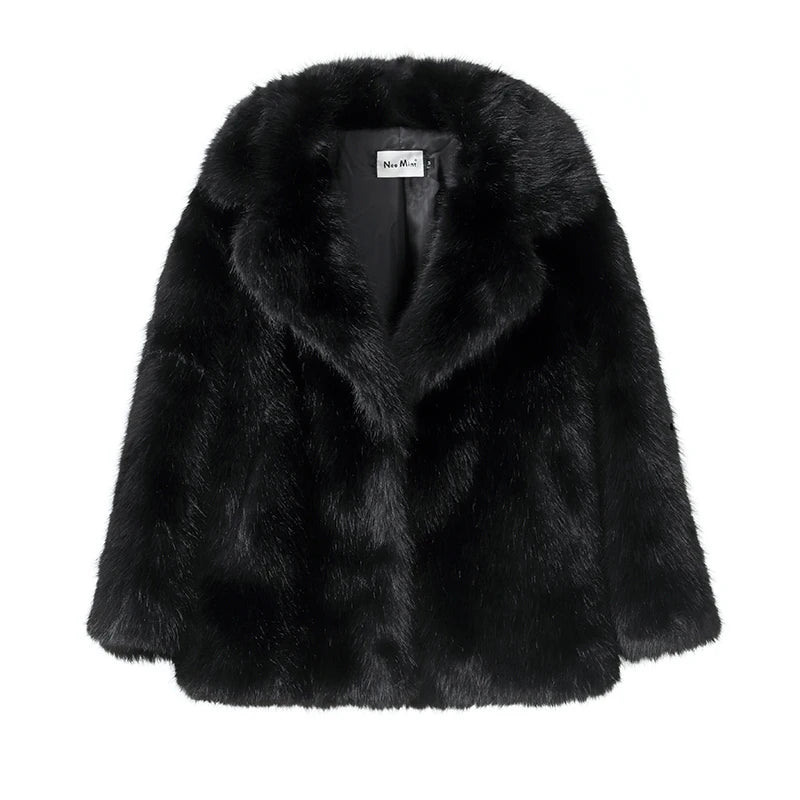 Manteau long femme en fausse fourrure – chaud et luxueux