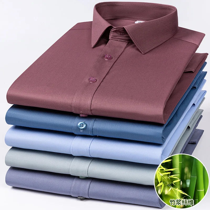 Chemise homme manches longues extensible – sans repassage