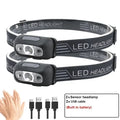 Lampe frontale LED rechargeable USB – à l'unité ou en lot