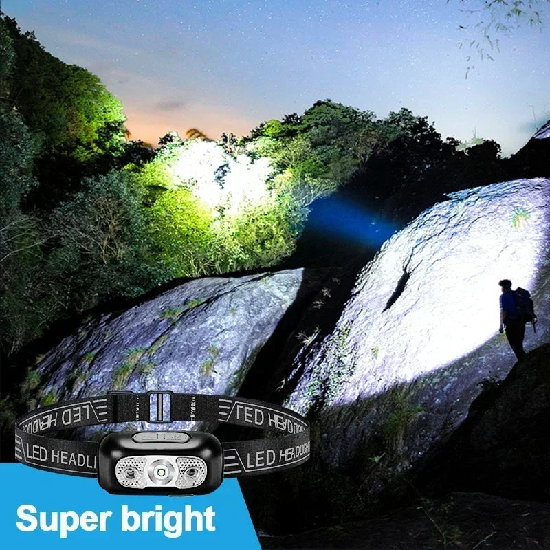 Lampe frontale LED rechargeable USB – à l'unité ou en lot