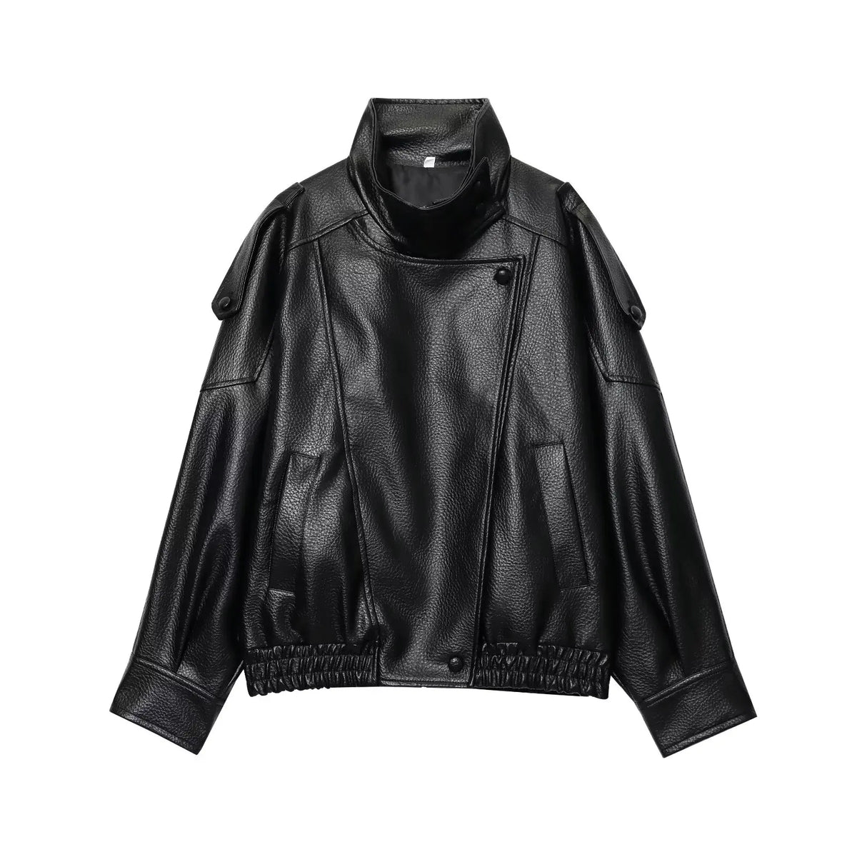 Veste en simili-cuir femme – coupe oversize chic